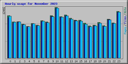 Hourly usage for November 2023